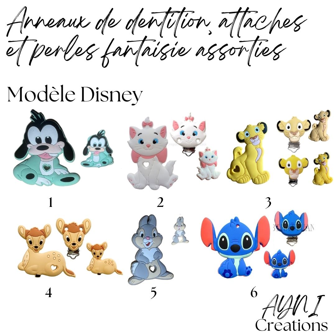 Attache-tétine personnalisée en silicone, modèle MARIE