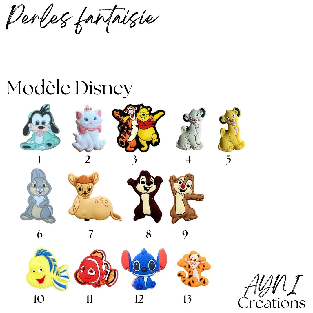 Stylo DISNEY - Personnalisable en perles silicone