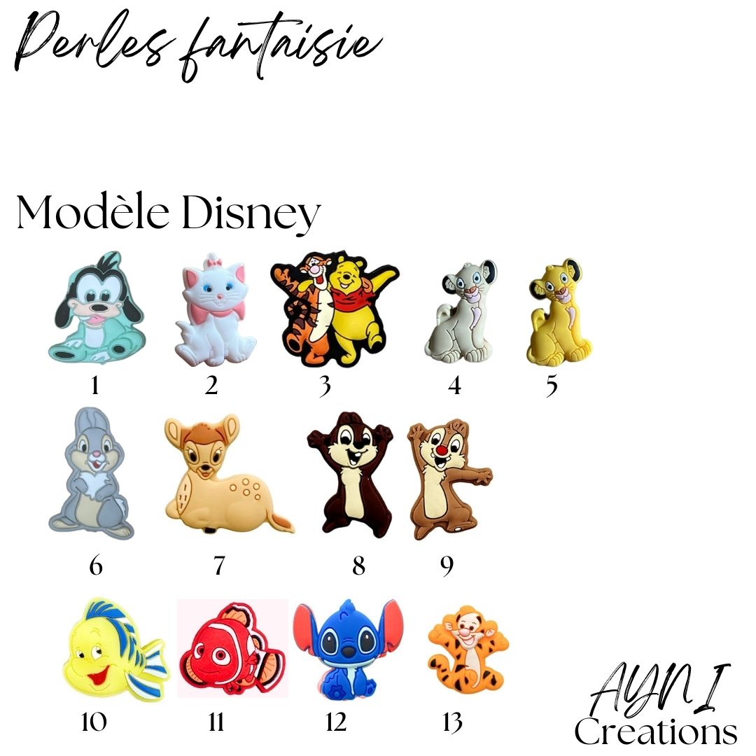 Attache-tétine personnalisée en silicone, modèle DINGO
