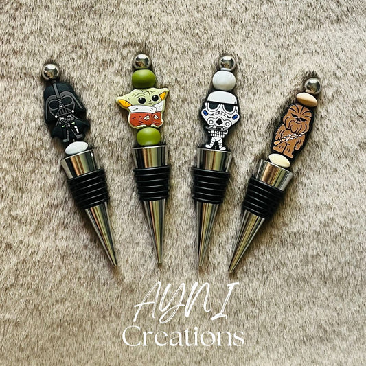 Bouchon de bouteilles STAR WARS, personnalisés en perles silicone
