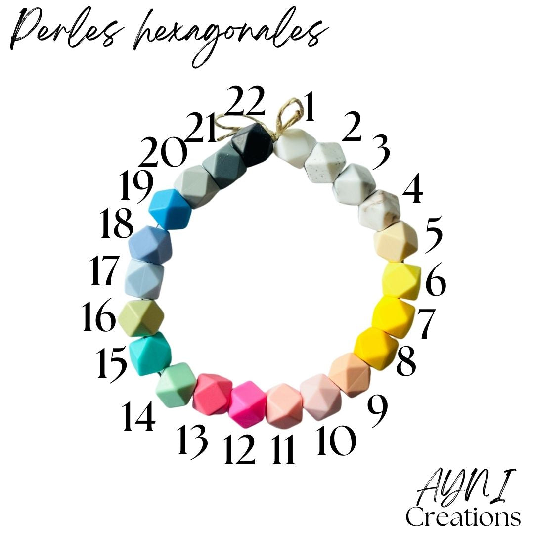 Anneau de dentition personnalisé en silicone, modèle PANDA rose ou gris
