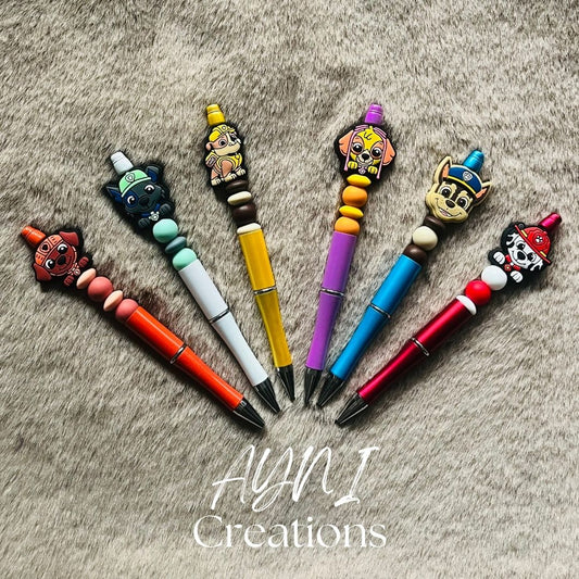 Stylo PAT PATROUILLE - Personnalisable en perles silicone