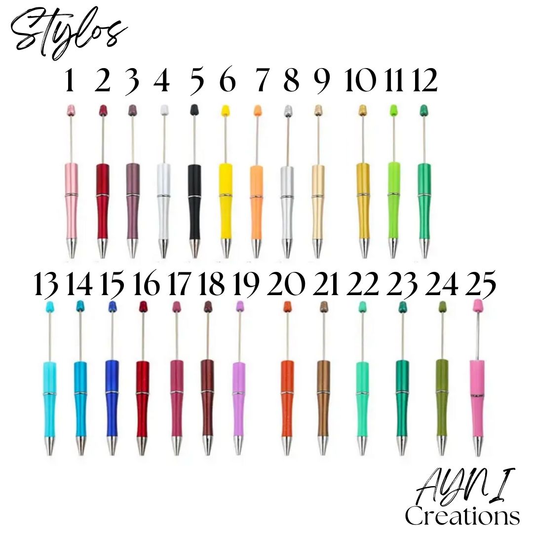 Stylo DISNEY - Personnalisable en perles silicone