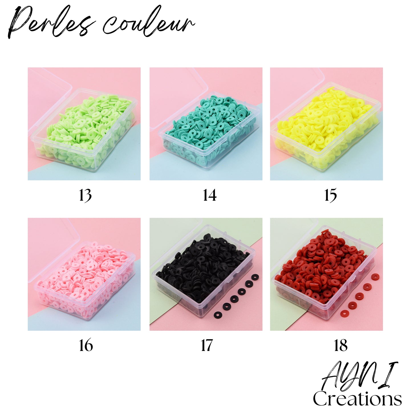Bracelet perle heishi personnalisé PRENOM en perle polymère